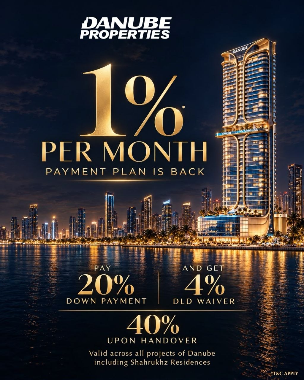 Danube Properties — 1% per month payment plan is back